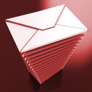 Envelopes Showing E-mail Message Inbox And Outbox Mailbox